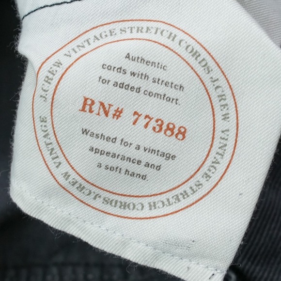 J Crew Corduroy Bootcut Western Pants Black Gray Mens 10R Vintage Stretch 33X32 - Picture 9 of 10